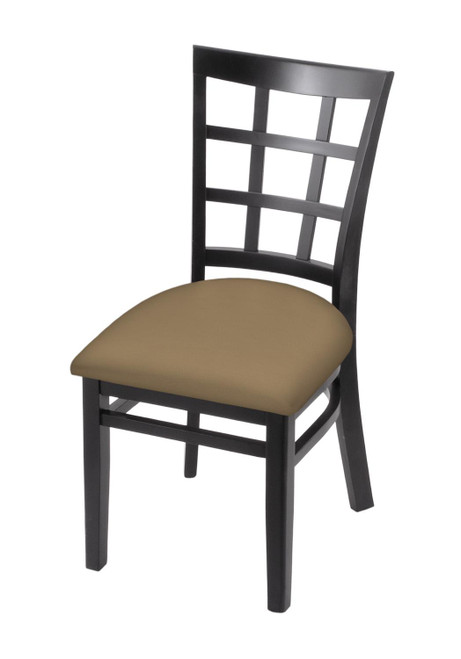 Holland Bar Stool Hampton Black 18" Chair With Canter Sand Seat 313018Blk013