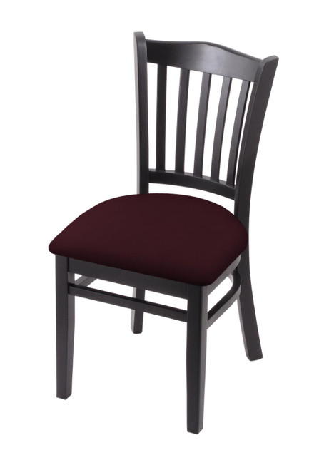 Holland Bar Stool Black 18" Chair With Canter Bordeaux Seat 312018Blk005