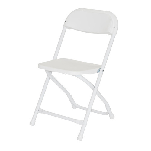 Rhino Childrens Plastic Set Of 10 Folding Chair With White Finish 2210