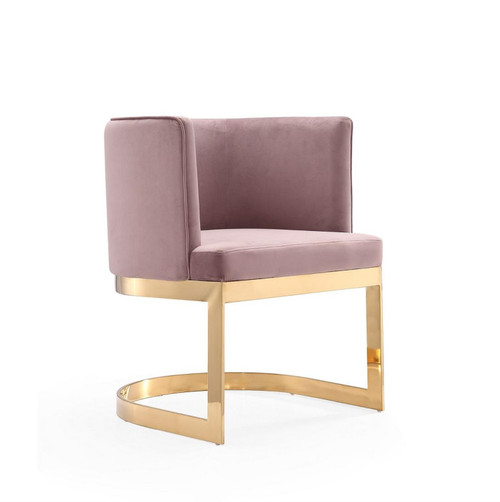 Manhattan Comfort Modern Aura Dining Chair With Blush Finish DC026-BH