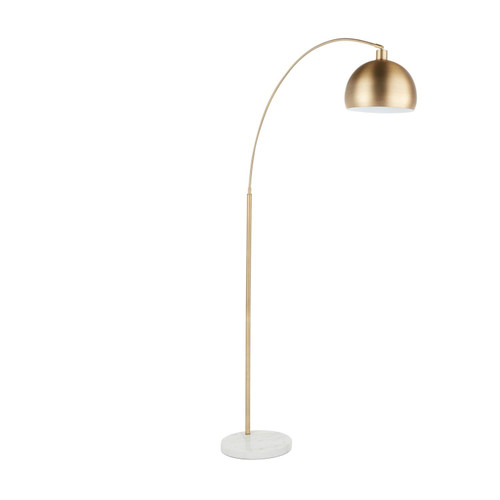 Lumisource March Floor Lamp With White Marble And Antique Brass LS-MARCH WMAB