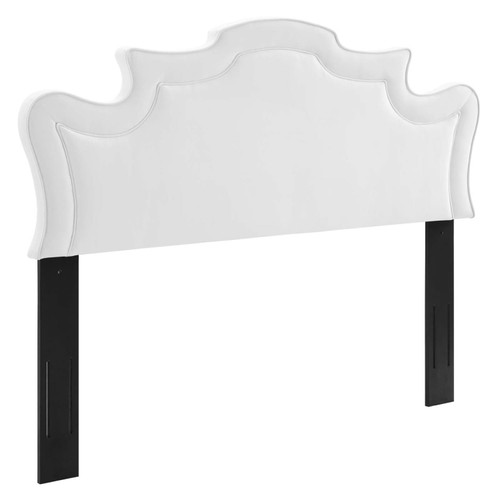 Modway Evangeline Velvet Queen Headboard With White Finish MOD-6572-WHI