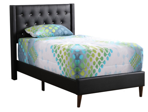 Glory Furniture Contemporary Bergen Twin Bed With Black Finish G1631-TB-UP