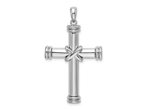 FJC Finejewelers Sterling Silver Rhodium Plated Polished X-Center Latin Cross Charm 24 mm GQQC9969T