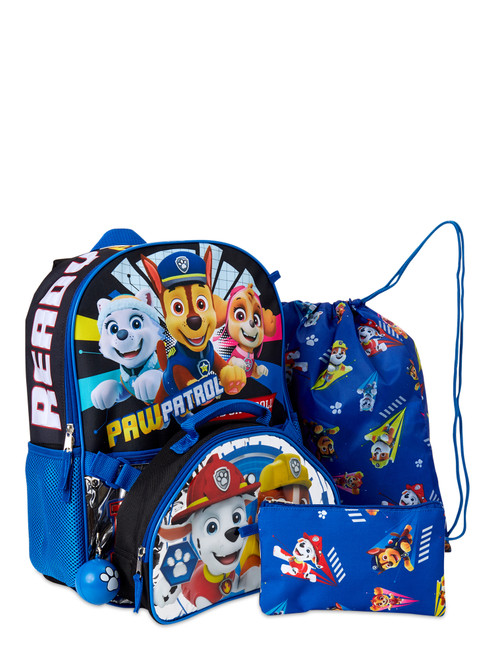 Paw Patrol Action Pack Backpack & Lunch Box 5 Piece Set, School Bag