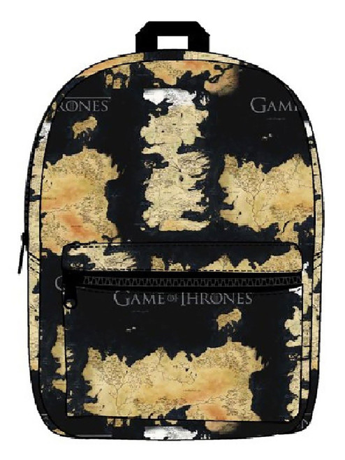 Game Of Thrones 18" Backpack, Westeros & Essos Map School Bag with Laptop Sleeve
