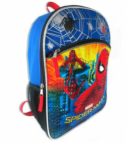 Marvel Spider-Man Backpack with Side Mesh Pockets, Superhero Spiderman Backpack
