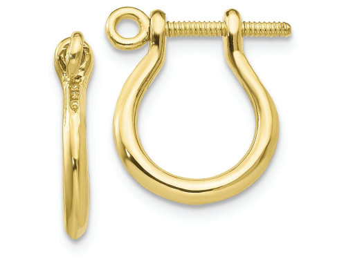 FJC Finejewelers 10k Yellow Gold Small Shackle Link Screw Earrings (pair) 10TF528W