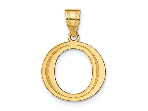 FJC Finejewelers 14 kt Yellow Gold Polished Etched Letter O Initial Charm GQYC1437OA