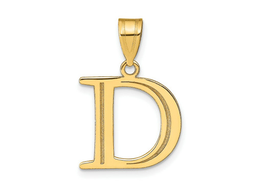 FJC Finejewelers 14 kt Yellow Gold Polished Etched Letter D Initial Charm 17 x 16 mm GQYC1437DA