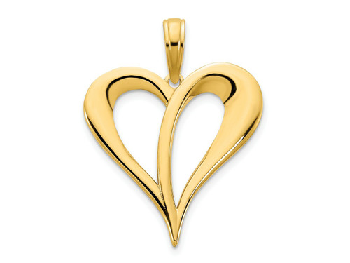 FJC Finejewelers 14 kt Yellow Gold Open Heart Charm 17 mm GQD5065A