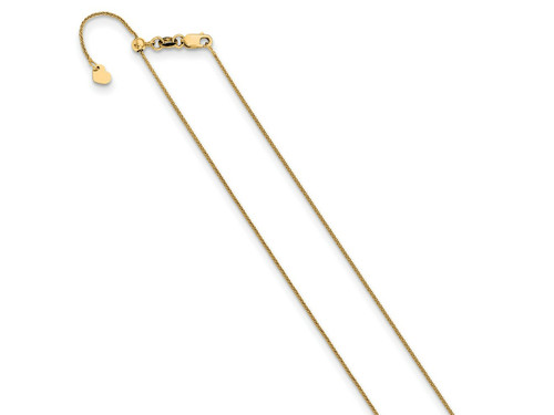 FJC Finejewelers 10 kt Yellow Gold Spiga Adjustable .8mm Wheat Chain 30 Inches x 5.25 mm GQ527830W