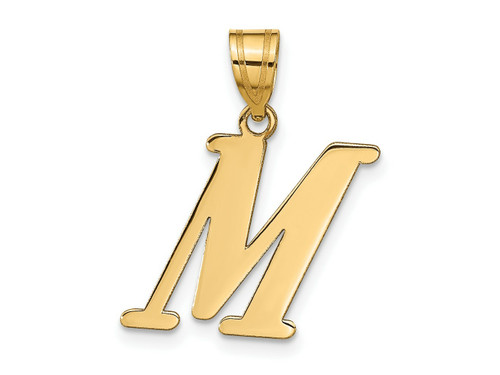 FJC Finejewelers 14 kt Yellow Gold Polished Letter M Initial Charm GQYC1440MA