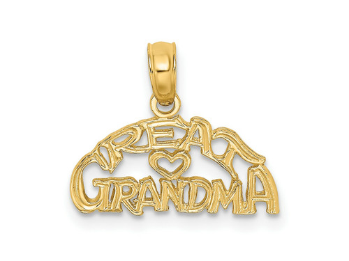 FJC Finejewelers 10 kt Yellow Gold Block and Engraved GREAT GRANDMA Charm 11 x 16 mm GQ10K8905W