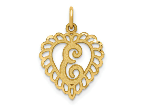 FJC Finejewelers 10 kt Yellow Gold Initial E Charm 23 x 15 mm GQ10C568EW