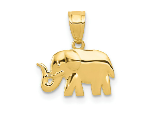 FJC Finejewelers 10 kt Yellow Gold Polished Elephant Charm 14 x 13 mm GQ10K6014W