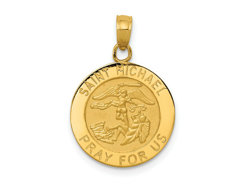 FJC Finejewelers 10 kt Yellow Gold Saint Michael Medal Charm 21 x 14 mm GQ10K5666W