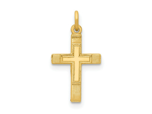 FJC Finejewelers 14 kt Yellow Gold Small Cross Charm 19 x 10 mm GQXR204A