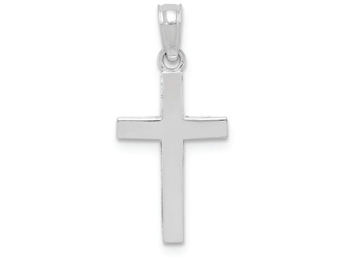 FJC Finejewelers 10k White Gold Beveled Cross with Square Tips Charm 10C3785WAF