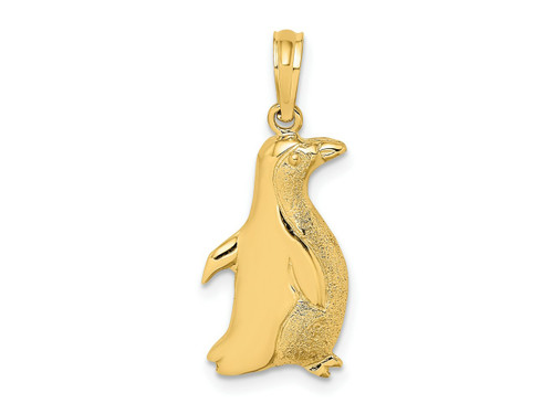FJC Finejewelers 10 kt Yellow Gold 2-D Polished and Engraved Penguin Charm 18 x 11 mm GQ10K6509W