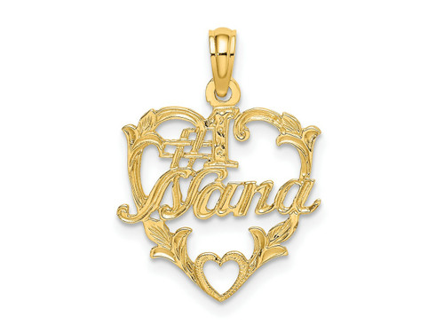 FJC Finejewelers 10 kt Yellow Gold #1 NANA in Heart Charm 20 x 17 mm GQ10K8804W