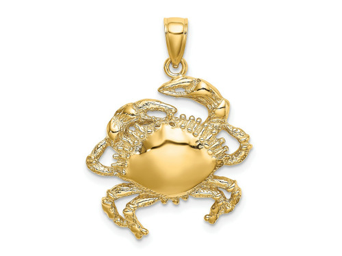 FJC Finejewelers 10 kt Yellow Gold 2-D Crab Charm 20 x 23 mm GQ10K7628W