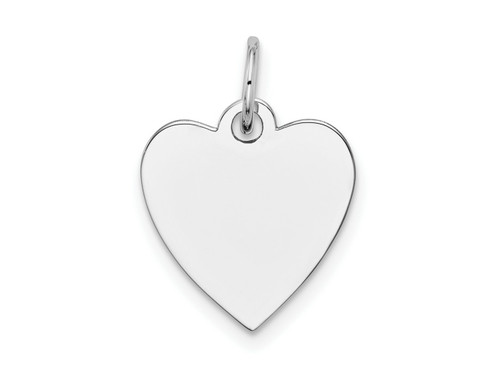 FJC Finejewelers 14 kt White Gold Plain .018 Gauge Engravable Heart Charm 18 x 14 mm GQXWM11718B