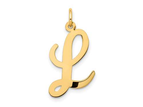 FJC Finejewelers 14 kt Yellow Gold Large Script Letter L Initial Charm GQYC662LA
