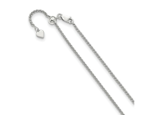 FJC Finejewelers Sterling Silver Adjustable Spiga Chain 30 Inches x 1.9 mm GQFC4330T
