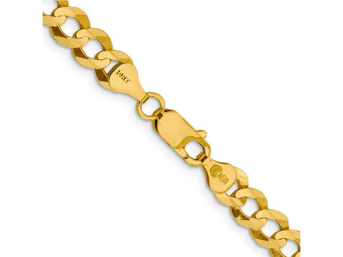 FJC Finejewelers 14 kt Yellow Gold Curb Lightweight Flat Cuban Chain 9 Inches x 7.2 mm GQLCB1809A