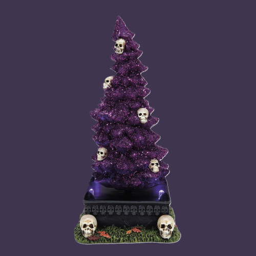 Department 56 Village Halloween Animated Haunted Skull Tree - Thumbnail 3