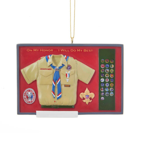 Pack of 12 Personalized Boy Scouts of America Shadow Box Christmas Ornaments 3.5"