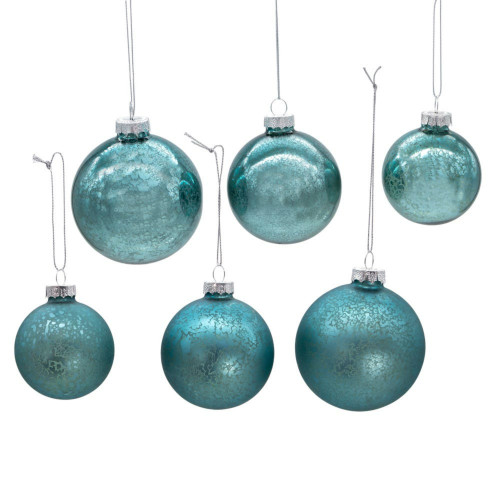 20ct Teal Blue Christmas Ball Ornaments 3" (80mm)