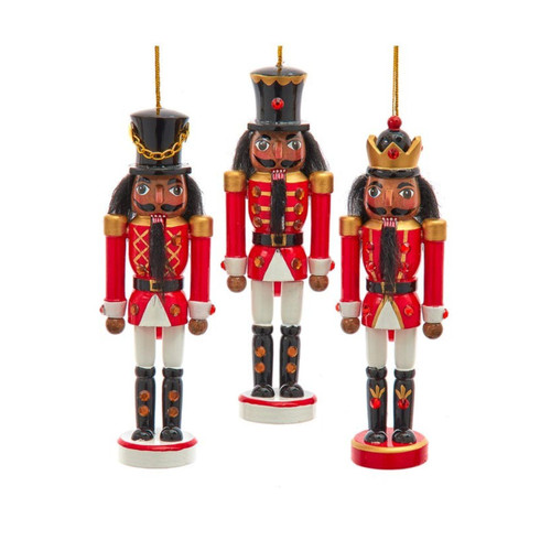 Club Pack of 24 African American Nutcracker Christmas Ornaments 6"