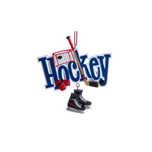 Set of 12 Hockey Christmas Ornaments 3.75"