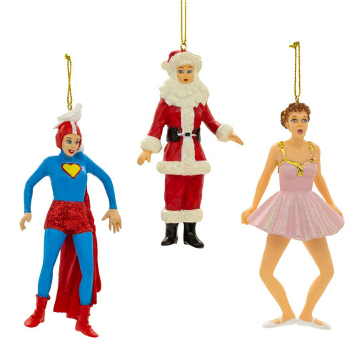 Set of 3 Lucy Christmas Ornaments 4.5"