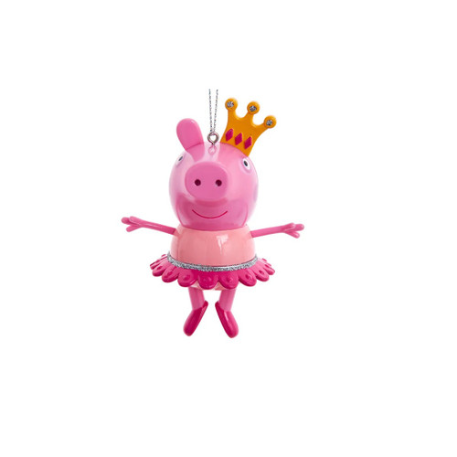 Set of 24 Peppa Pig With Crown Ornaments 3.5"