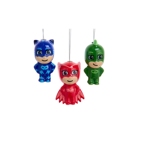 Set of 24 PJ Masks Decoupage Christmas Ornaments 3.25"