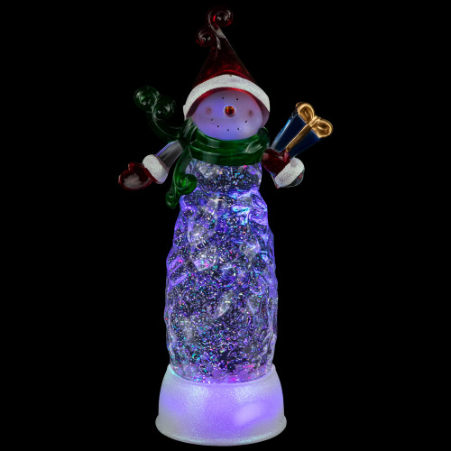 9 LED Lighted Icy Crystal Glitter Snow Globe Christmas House