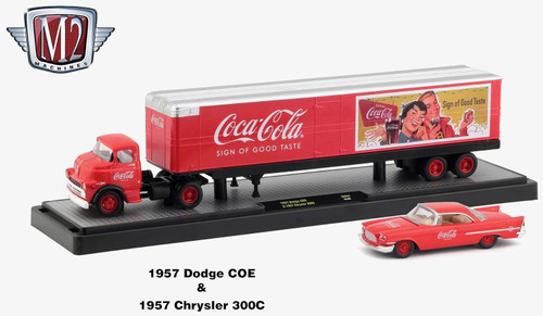 M2 Machines Auto Hauler Coca-Cola 1957 Dodge & 1957 Chrysler 300C