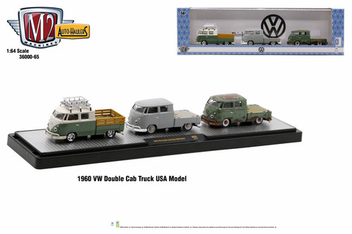 M2 Machines Auto Hauler 65 1960 VW Double Cab Truck USA Model