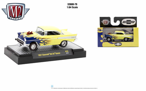 M2 Machines 1:64 Detroit Muscle Release 79 1957 Chevrolet Bel-Air Gasser