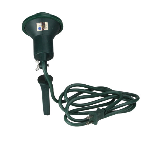 9.5" Green Outdoor Single Flood Lamp Holder with Ground Stake - 31303109