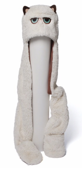 38" Extra Soft and Silky Grumpy Cat Plush Stuffed Animal Novelty Hat