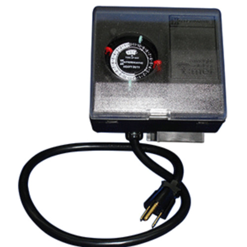 7" Black, Clear, and Metallic Gray Ice Eater by Power House P1101 Timer 2 On and Off Settings Per Day with 2 Set Trippers 120V 60Hz