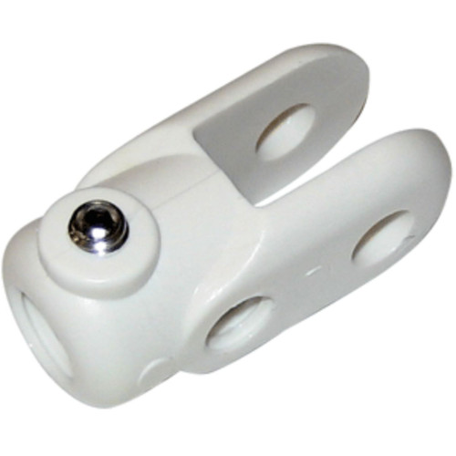 3" White and Silver Marine Toilet Piston Rod Yoke