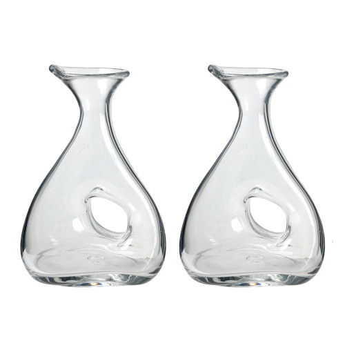 10" Clear Glass Wine Decanters