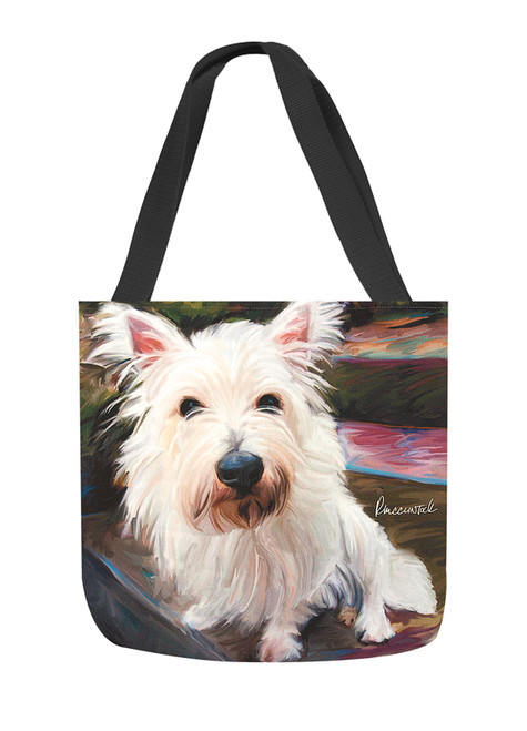 Robert McClintock Little Westie Tote Bag 16" X 14" - 30874770