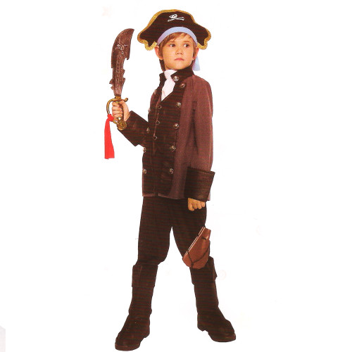 Gray and Black Pirate Boy Child Halloween Costume - Extra Large