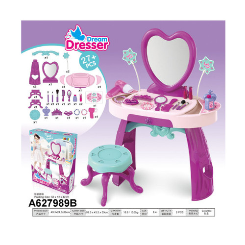 27-Pieces Beauty Dream Dresser Playset with Chair Children's Toy 27"